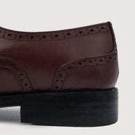 Dirk Brogues Derby Maroon Leather Shoes by Dash Racegear - men Leather Shoes view 5