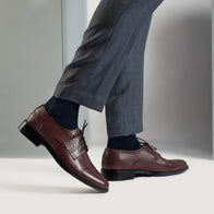 Dirk Brogues Derby Maroon Leather Shoes by Dash Racegear - men Leather Shoes view 8