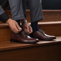 Dirk Brogues Derby Maroon Leather Shoes by Dash Racegear - men Leather Shoes view 9
