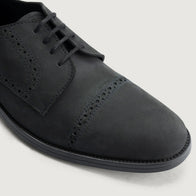 Dirk Brogues Derby Matte Black Nubuck Leather Shoes - StudGuard by Dash Racegear - men Leather Shoes view 5