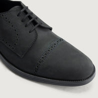 Dirk Brogues Derby Matte Black Nubuck Leather Shoes - StudGuard by Dash Racegear - men Leather Shoes view 5