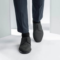 Dirk Brogues Derby Matte Black Nubuck Leather Shoes - StudGuard by Dash Racegear - men Leather Shoes view 6