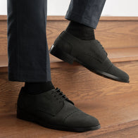 Dirk Brogues Derby Matte Black Nubuck Leather Shoes - StudGuard by Dash Racegear - men Leather Shoes view 9