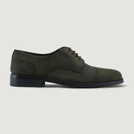 Dirk Brogues Derby Olive Oil Pullup Leather Shoes - StudGuard by Dash Racegear - men Leather Shoes view 2