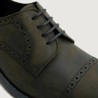 Dirk Brogues Derby Olive Oil Pullup Leather Shoes - StudGuard by Dash Racegear - men Leather Shoes view 5