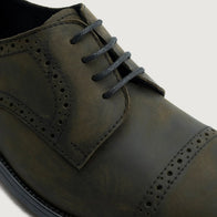 Dirk Brogues Derby Olive Oil Pullup Leather Shoes - StudGuard by Dash Racegear - men Leather Shoes view 5