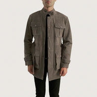 Dolf Grey Suede Jacket by Dash Racegear - men Jacket view 1