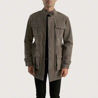 Dolf Grey Suede Jacket by Dash Racegear - men Jacket view 1