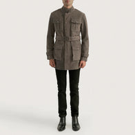 Dolf Grey Suede Jacket by Dash Racegear - men Jacket view 3