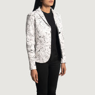 Donna Blake White Leather Blazer by Dash Racegear - women Jacket view 2