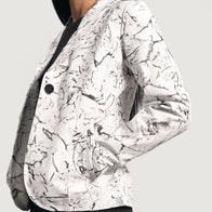 Donna Blake White Leather Blazer by Dash Racegear - women Jacket view 6