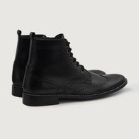 Duster Brogues Derby Black Leather Boots by Dash Racegear - men Leather Shoes view 3