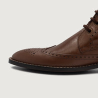Duster Brogues Derby Brown Leather Boots by Dash Racegear - men Leather Shoes view 4