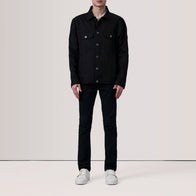Eddie Black Oversized Denim Trucker Jacket by Dash Racegear - men Jacket view 2