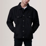 Eddie Black Oversized Denim Trucker Jacket by Dash Racegear - men Jacket view 5