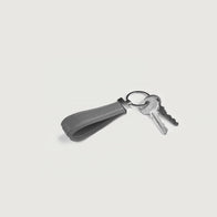 Elroy Grey Leather Keychain by Dash Racegear - unisex Leather Accessories view 4
