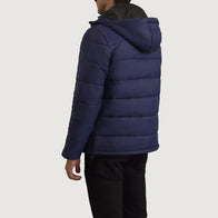 Erico Blue Hooded Puffer Jacket by Dash Racegear - men Jacket view 5