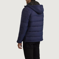 Erico Blue Hooded Puffer Jacket by Dash Racegear - men Jacket view 5