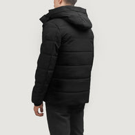 Exton Black Hooded Down Puffer Jacket by Dash Racegear - men Jacket view 5