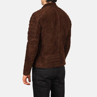 Faisor Mocha Suede Biker Jacket by Dash Racegear - men Jacket view 5
