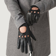 Ferdinand Black Leather Driving Gloves by Dash Racegear - men Leather Accessories view 3