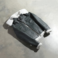 Fiona Green Hooded Shearling Leather Jacket by Dash Racegear - women Jacket view 8