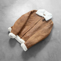 Francis B-3 Distressed Brown Leather Bomber Jacket by Dash Racegear - men Jacket view 7