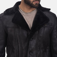 Furcliff Double Face Shearling Leather Coat by Dash Racegear - men Jacket view 5
