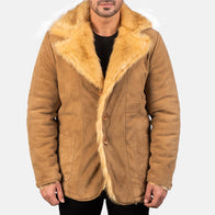 Furlong Beige Suede Leather Coat by Dash Racegear - men Jacket view 1