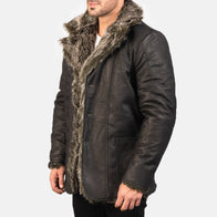 Furlong Black Leather Coat by Dash Racegear - men Jacket view 2