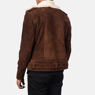 Furton Mocha Suede Biker Jacket by Dash Racegear - men Jacket view 5