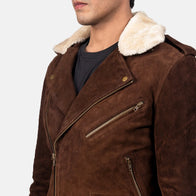 Furton Mocha Suede Biker Jacket by Dash Racegear - men Jacket view 6