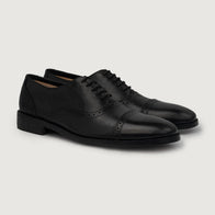 Greyson Brogues Oxford Black Leather Shoes by Dash Racegear - men Leather Shoes view 1