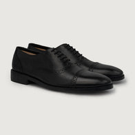 Greyson Brogues Oxford Black Leather Shoes by Dash Racegear - men Leather Shoes view 1