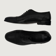 Greyson Brogues Oxford Black Leather Shoes by Dash Racegear - men Leather Shoes view 3
