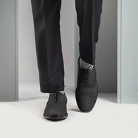 Greyson Brogues Oxford Black Nubuck Leather Shoes by Dash Racegear - men Leather Shoes view 7