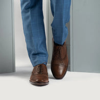 Greyson Brogues Oxford Brown Leather Shoes by Dash Racegear - men Leather Shoes view 7