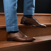 Greyson Brogues Oxford Brown Leather Shoes by Dash Racegear - men Leather Shoes view 9
