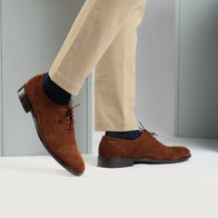 Greyson Brogues Oxford Brown Suede Leather Shoes by Dash Racegear - men Leather Shoes view 8