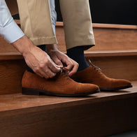 Greyson Brogues Oxford Brown Suede Leather Shoes by Dash Racegear - men Leather Shoes view 9