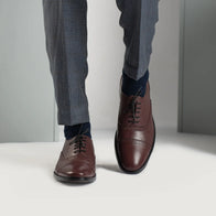 Greyson Brogues Oxford Maroon Leather Shoes by Dash Racegear - men Leather Shoes view 7