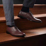 Greyson Brogues Oxford Maroon Leather Shoes by Dash Racegear - men Leather Shoes view 9