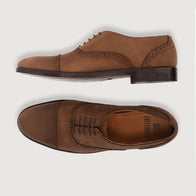 Greyson Brogues Oxford Oil Pull-up Brown Leather Shoes by Dash Racegear - men Leather Shoes view 3