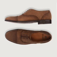 Greyson Brogues Oxford Oil Pull-up Brown Leather Shoes by Dash Racegear - men Leather Shoes view 3
