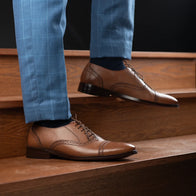 Greyson Brogues Oxford Tan Leather Shoes by Dash Racegear - men Leather Shoes view 10