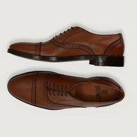 Greyson Brogues Oxford Tan Leather Shoes by Dash Racegear - men Leather Shoes view 3