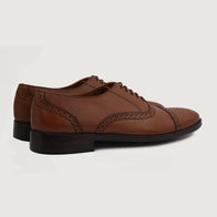 Greyson Brogues Oxford Tan Leather Shoes by Dash Racegear - men Leather Shoes view 4
