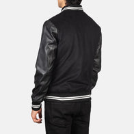 Harrison Black Hybrid Varsity Jacket by Dash Racegear - men Jacket view 5