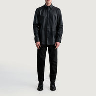 Haven Black Leather Shirt by Dash Racegear - men Jacket view 4