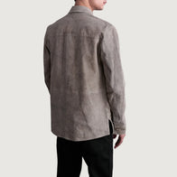 Haven Grey Suede Leather Shirt by Dash Racegear - men Jacket view 6